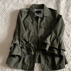 Banana Republic army green peplum jacket